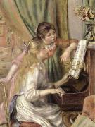 Pierre-Auguste Renoir young girls at the piano painting